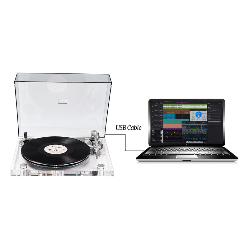 🎵 Transparent Acrylic Hi‑Fi Bluetooth Turntable