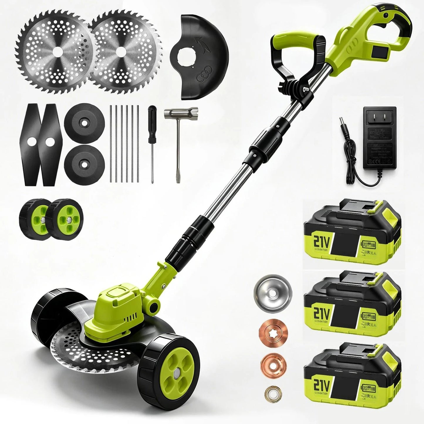 🌿 3‑in‑1 Cordless Lawn Tool – Trimmer, Edger & Mini Mower for Everyday Garden Care