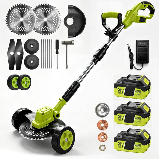 🌿 3‑in‑1 Cordless Lawn Tool – Trimmer, Edger & Mini Mower for Everyday Garden Care