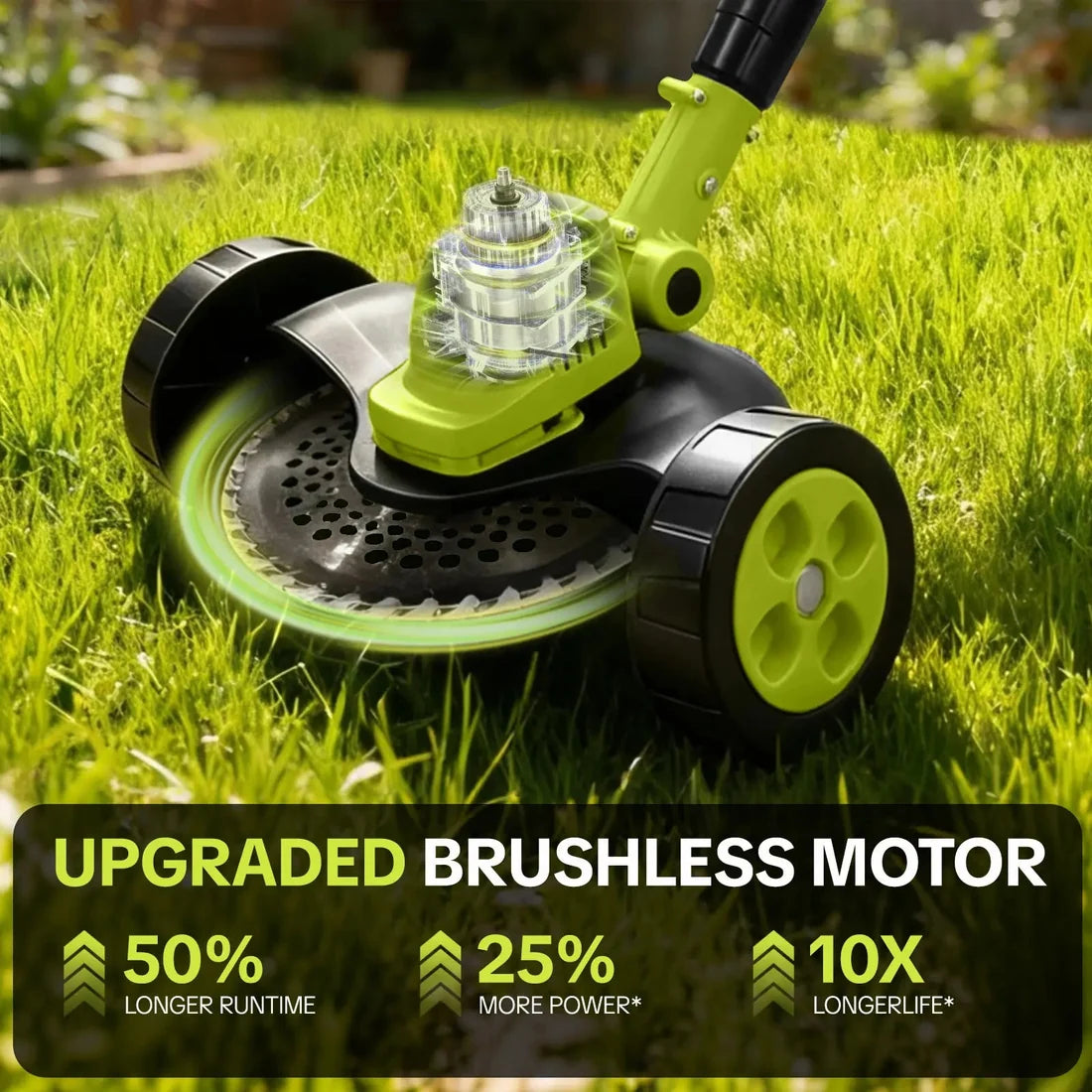 🌿 3‑in‑1 Cordless Lawn Tool – Trimmer, Edger & Mini Mower for Everyday Garden Care