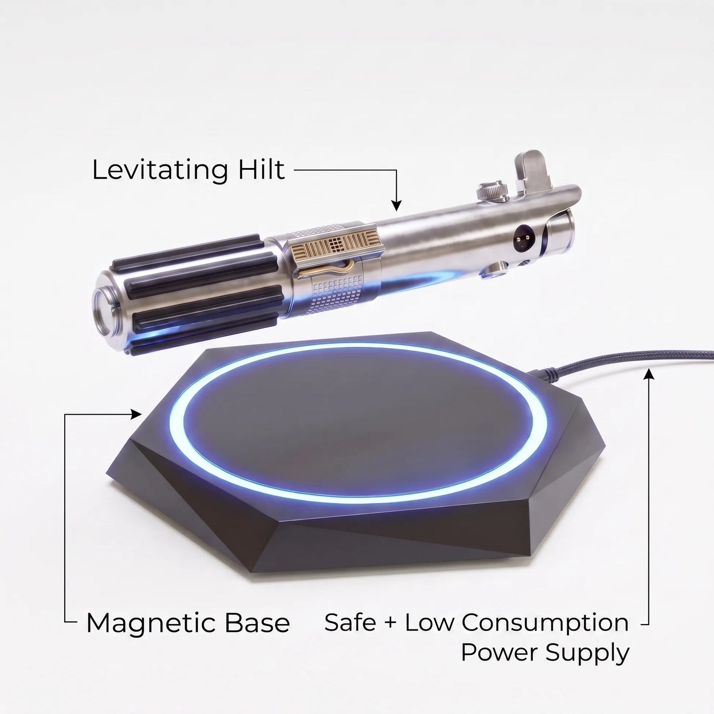 ⚔️ Magnetic Levitating Lightsaber Hilt Display Stand