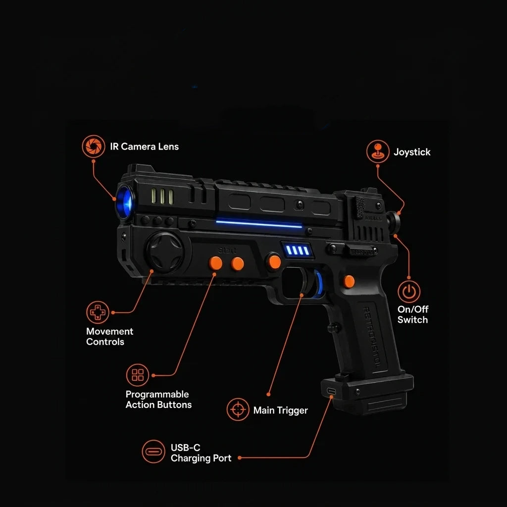 🎯 Wireless Arcade Light Gun – Bring the Arcade Experience Home