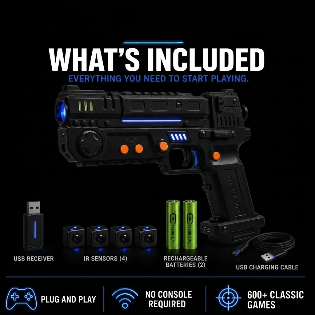 🎯 Wireless Arcade Light Gun – Bring the Arcade Experience Home